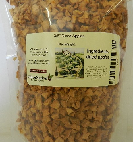 OliveNation All Natural Dried Diced Apple, Peeled and Cored, Non-GMO, Gluten Free, Kosher, Vegan - 16 ounces