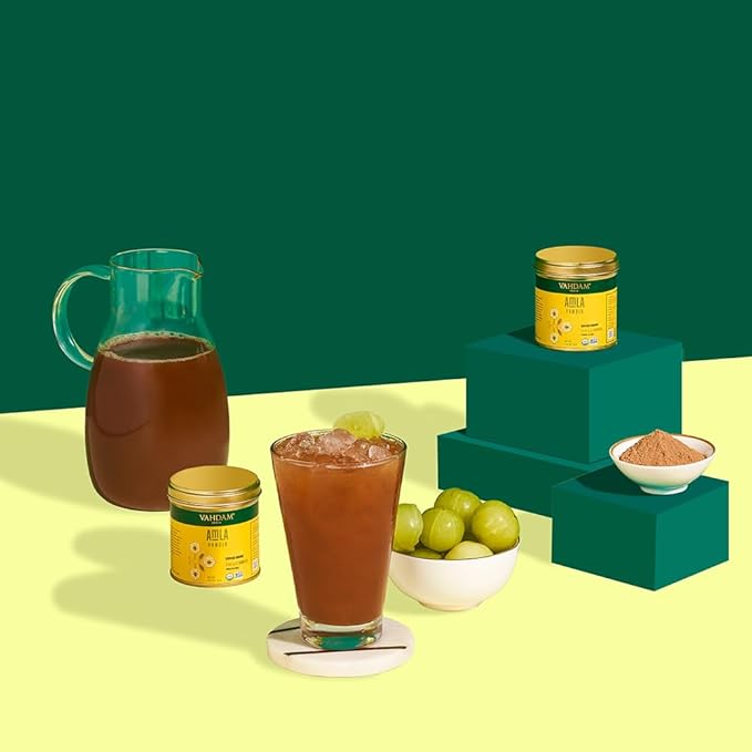 VAHDAM, Organic Amla Powder (2.47oz/70g) Gluten Free, Non GMO, 100% Raw Indian Gooseberry Powder (Amalaki) Perfect for Cooking, Juices, Smoothies | Direct from Source