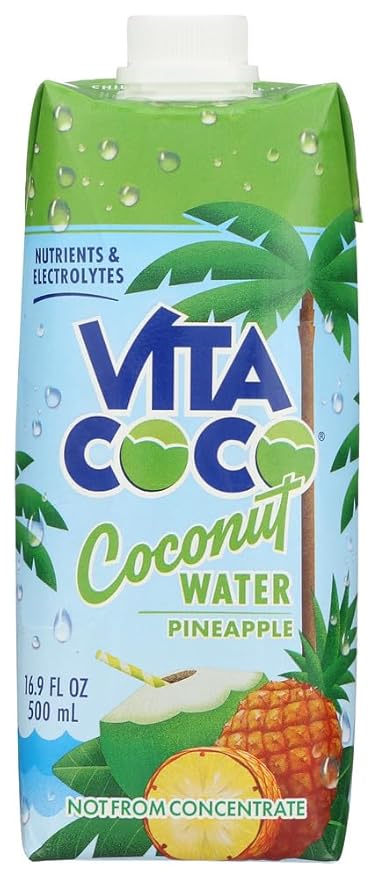 Vita Coco Coconut Water, Pineapple, 16.9 Fl Oz