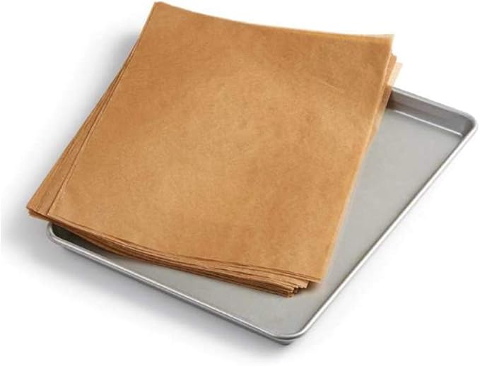 King Arthur, Pre-Cut Natural & Unbleached Baking Parchment Paper, Heavy Duty, Nonstick, Reusable, Resealable Pack, Fits 18" X 13" Pan, 100 Count