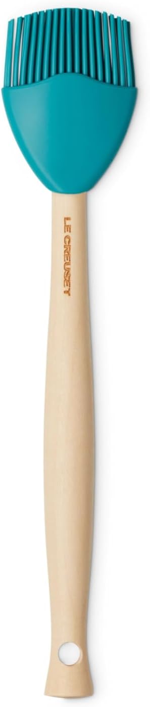 Le Creuset Silicone Craft Series Basting Brush, 10 1/2" x 2 1/8", Caribbean