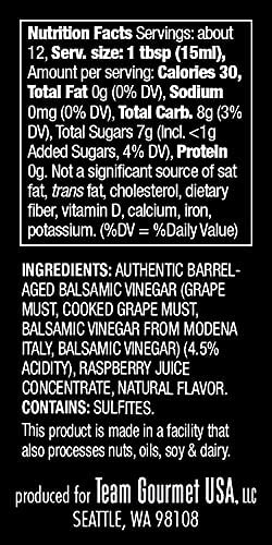 OMG! Oils: Gourmet Raspberry Balsamic Vinegar (Perfect for Dipping, Marinades, Glazing and Topping!), 177ml/6oz
