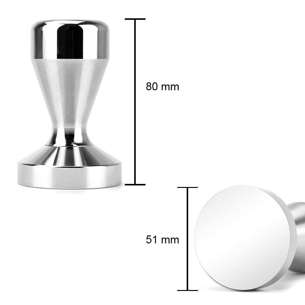 APTSPADE 51mm Espresso Tamper, Coffee Tamper with Flat Base, Solid Aluminum Alloy Coffee Press