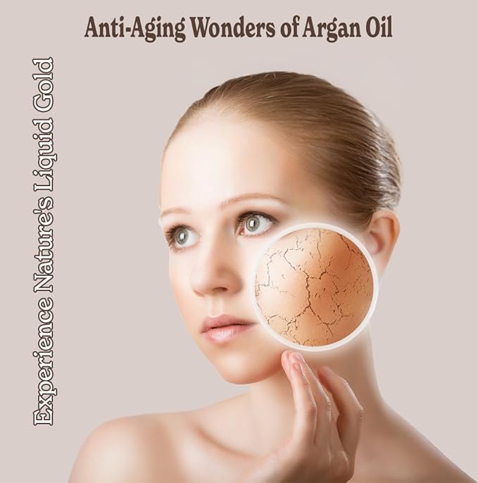 8oz Moroccan Argan Oil, 100% Pure and Natural, Cold-pressed, Organic ??Works Magic on Your Skin and Hair - Includes Pump & Flip Cap