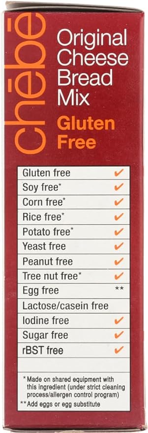 Chebe Bread Original Cheese Bread Mix, Gluten Free,7.5 Oz Bags,2 Pack