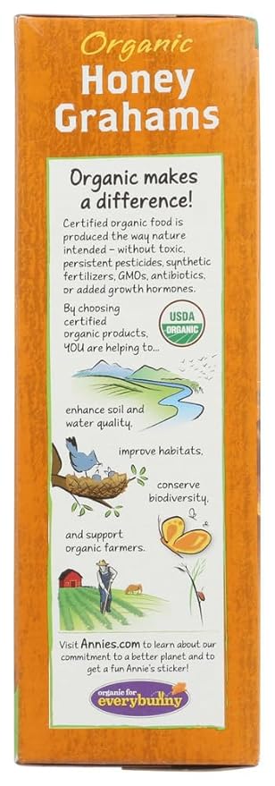 Annie's Homegrown Organic Honey Graham Crackers, 14.4 oz (Pack of 4)