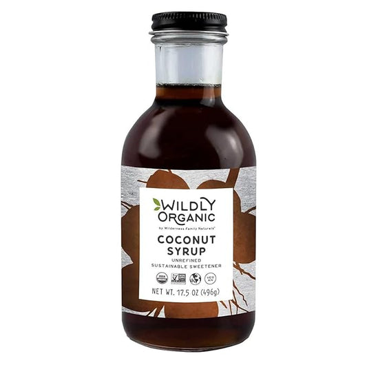 Wildly Organic Coconut Syrup 17.5 Oz - Organic Sweetener, Non-GMO, Kosher, Vegan, Buttery Caramel Flavor | Perfect for Smoothies, Coffee, & Baking