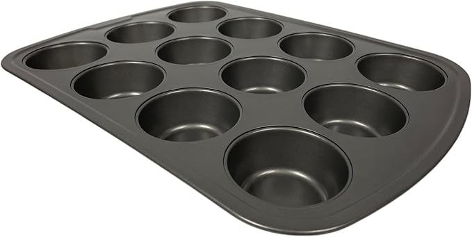 7-Piece Premium US Formulated Non-Stick, Bakeware Set PFAS-Free, 2 Cookie Sheet Pans, Round Cake Pan, Loaf Pan, Pizza Pan, Bake & Roast Pan, 12 Cup Muffin Pan