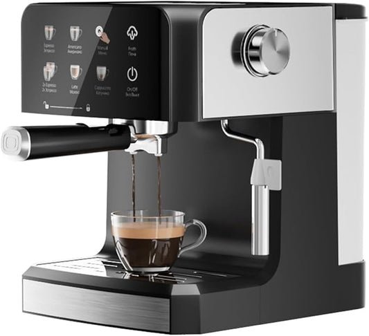 Espresso Machine with Steam Milk Frotherç«?0 Bar Expresso Coffee Machines for Home-Espresso Maker with 52oz Water Tank-Barista Coffee Maker for Americano Cold Brew Latte Cappuccino