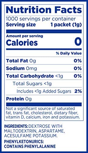 EQUAL 0 Calorie Sweetener, Sugar Substitute, Zero Calorie Sugar Alternative Sweetener Packets, Sugar Alternative, 230 Count, Pack of 3