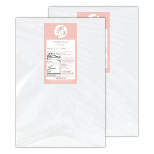 Printable Edible Wafer Paper Sheets from paper2eat (0.60 mm - 100 sheets/Plain)