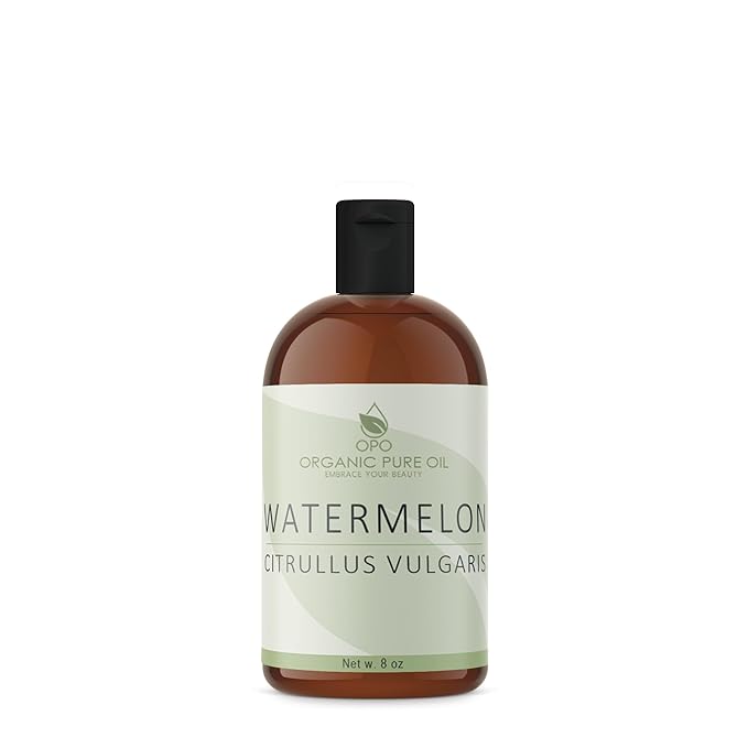 Watermelon Seed Oil - 8 oz - Pure, All Natural, Non-GMO, Unrefined, Carrier Oil - for Hair, Skin, Nails, Body, Feet, Arms, Legs, Dry Skin and More