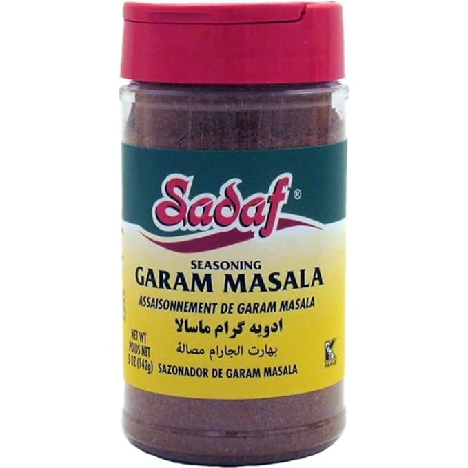 Sadaf Garam Masala Seasoning - Garam Masala for Cooking & Food Seasoning - Middle Eastern Cuisine - Indian Spice Blend - Kosher & Vegetarian - 5 Oz Bottle with Shaker Top