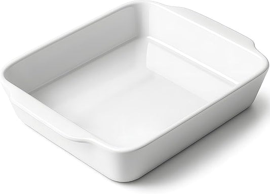 3 QT Wide Ceramic Baking Dish, White Casserole Dish with, Lasagna Pan for Oven, Ceramic Baking Pan, Kitchen Decor, Microwave Oven Safe, Dinner, Weddingç«?.4" x 11.8"ç«?,<div>