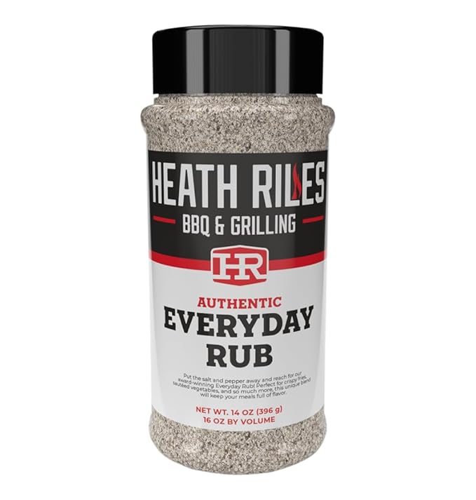 Heath Riles BBQ Rub - Everday All-Purpose Seasoning, Champion Pitmaster Recipe, Legendary Rubs For Smoking & Grilling, 70+ BBQ Championships, 14 oz.