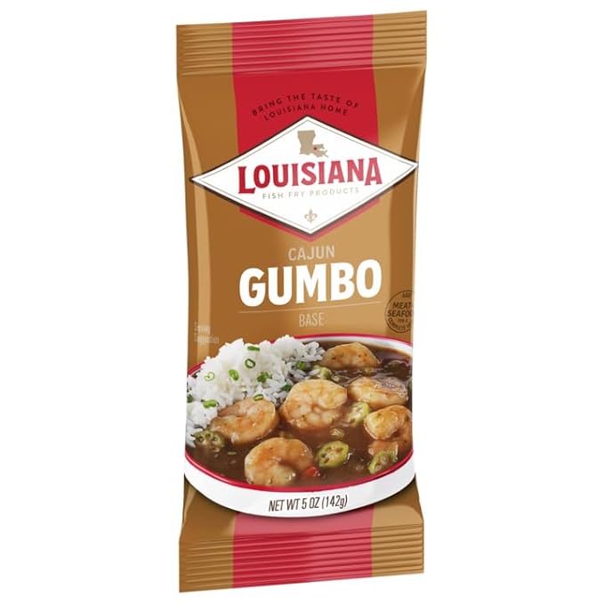 Louisiana Gumbo Base 5 oz. (Pack of 24) - Authentic Cajun Flavor for Delicious Gumbo - Just Add Your Choice of Meat and or Seafood Over Rice - By Louisiana Fish Fry