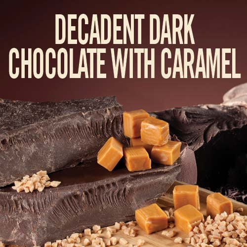 Castle Kitchen Caramel Dark Hot Chocolate - Premium Plant Based, Dairy Free, Gluten-Free, Vegan Hot Coca Mix - Just Add Water - 14 oz