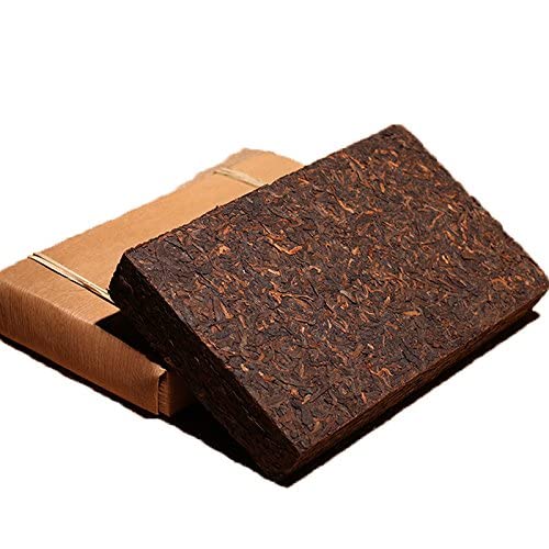 Yunnan Pu'er Tea Brick - Fermented Black Tea Since 2009, Organic Pu-erh 500g Package With Bamboo Leaves, Traditional Method