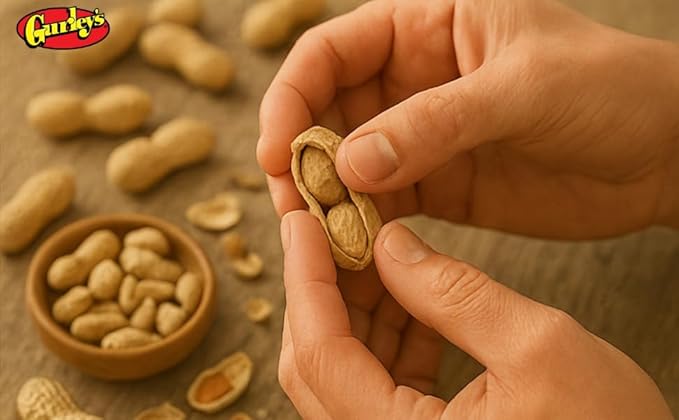 Gurley's Premium Peanuts In-Shell, Fire Roasted & Salted In Shell Peanut, Bulk Party Pack, 10 lb Box ??Dry Roasted Peanuts Salty Snack for Events & Gatherings