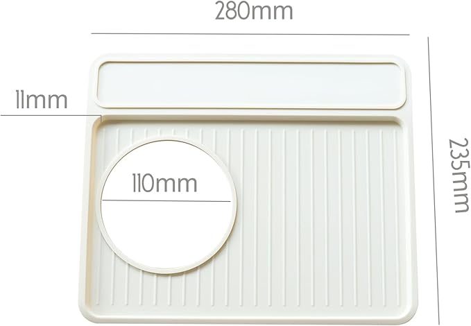 NOTSEK Tamping Mat for Breville 870/880, Silicone Top Mat for Breville Espresso Machine Accessories, Prevent Scratching, White