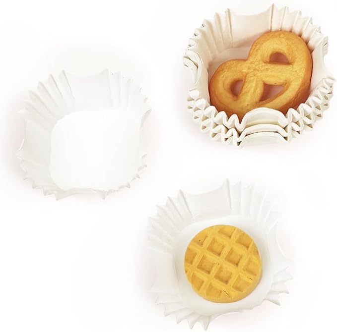 qiqee 500pcs White Square Cupcake Liners Muffin Linner No Smell, Food Grade Baking Cups竊늆tandard Sizeç«?,<div>