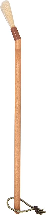 SPARTA 4037000 Boarhair Angled Pastry Brush, Basting Brush with Handle Hole, 16"L x 2"W, Wood Handle