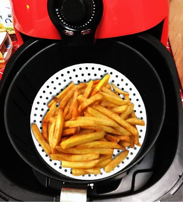 Multipurpose Silicone Liner for Steamer, Air Fryer, Pressure Cooker: Upgraded Reusable Air Fryer Liners, Silicone Baking Mat Steamer Liner, AirFryer Accessory Parchment Paper Replacement 6"-12"