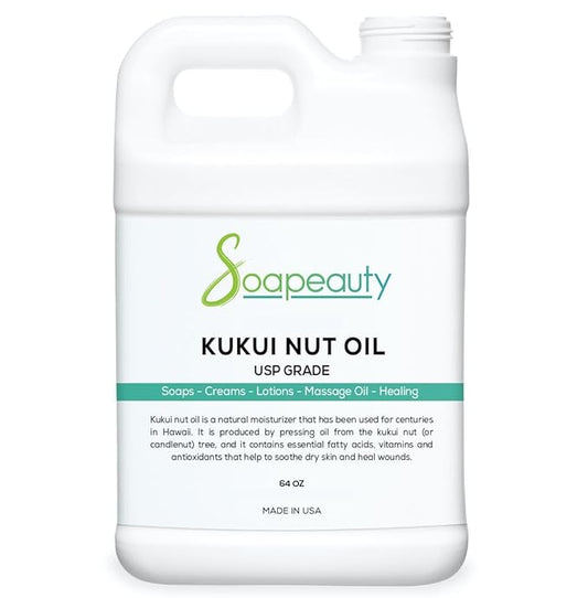 Soapeauty Kukui Nut Oil | 100% Pure & Natural | Cold Pressed | Moisturizing Oil for Skin, Hair, and