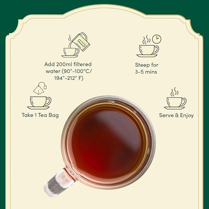 VAHDAM, Assorted Black Tea Bags Sampler (5 Flavors, 20 Ecofriendly Pyramid Tea bags) I Gift Ideas for Women & Men | Assam and Darjeeling Teas | Gluten Free & Non GMO | Gifts for Him/Her