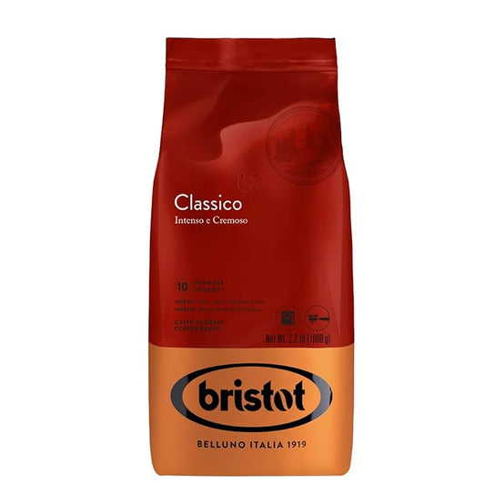 Bristot Classico Espresso Beans ??Intense & Creamy Medium Roast ??Italian Whole Bean Coffee ??2.2 lb (1000g) Bag