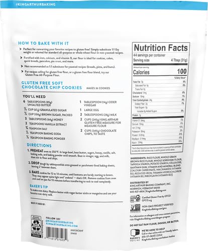 King Arthur, Measure for Measure Flour, Certified Gluten-Free, Non-GMO Project Verified, Certified Kosher, 3 Pounds, Packaging May Vary (Pack of 2)