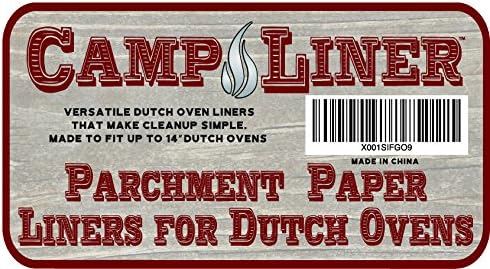 CampLiner Disposable Dutch Oven Liners ??20 Pack Extra-Thick Parchment Paper Rounds for 10?�â€?4??Cast Iron Dutch Ovens | Eco-Friendly, Easy Cleanup Liners for Camping, Baking, & Outdoor Cooking