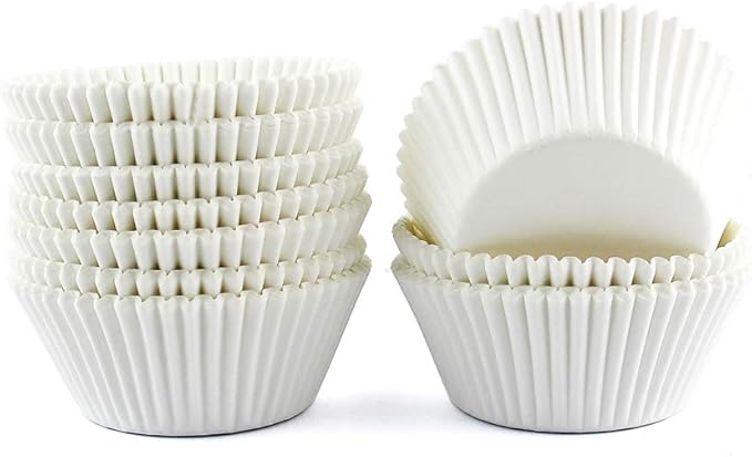 Baking Cups Cupcake Liners, Standard Sized, 300 Count (White)