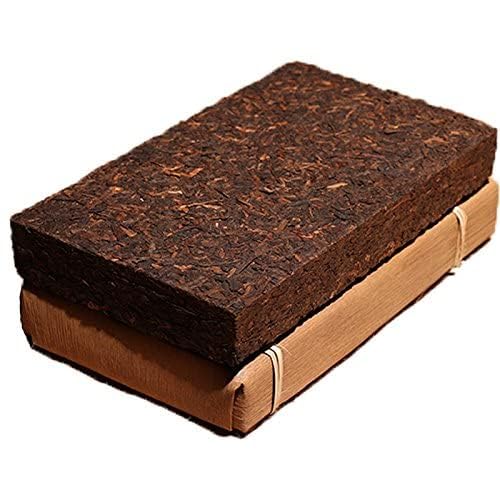 Yunnan Pu'er Tea Brick - Fermented Black Tea Since 2009, Organic Pu-erh 500g Package With Bamboo Leaves, Traditional Method