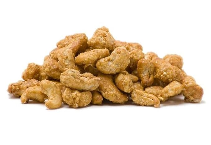 Gourmet Toffee Coated Cashews by Its Delish - 2 lbs Bulk Bag, Sweet Crunchy Caramelized Cashew Nuts Snack