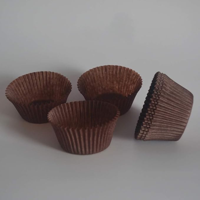 Coffee Cupcake Liners Greaseproof Paper Standard Baking Cups for Party and More, 150-Count