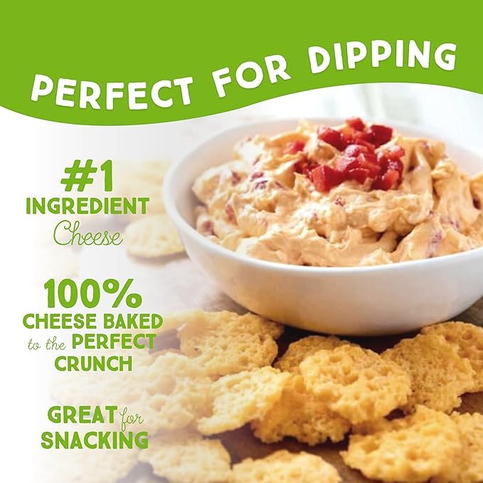 Whisps Cheese Crisps Parmesan Cheese | Protein Chips | Healthy Snacks | Protein Snacks, Gluten Free, High Protein, Low Carb Keto Food (2.12 Oz, 6 Pack)