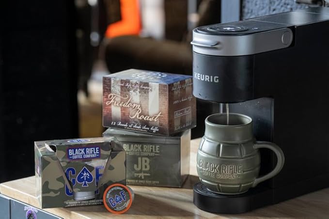 Black Rifle Coffee Company Medium Roast K Cups - Single Serve K Cups Coffee Pods - Kcup Pods Compatible with 1.0 & 2.0 - Made from Pure Arabica Beans (CAF, 50 Count)