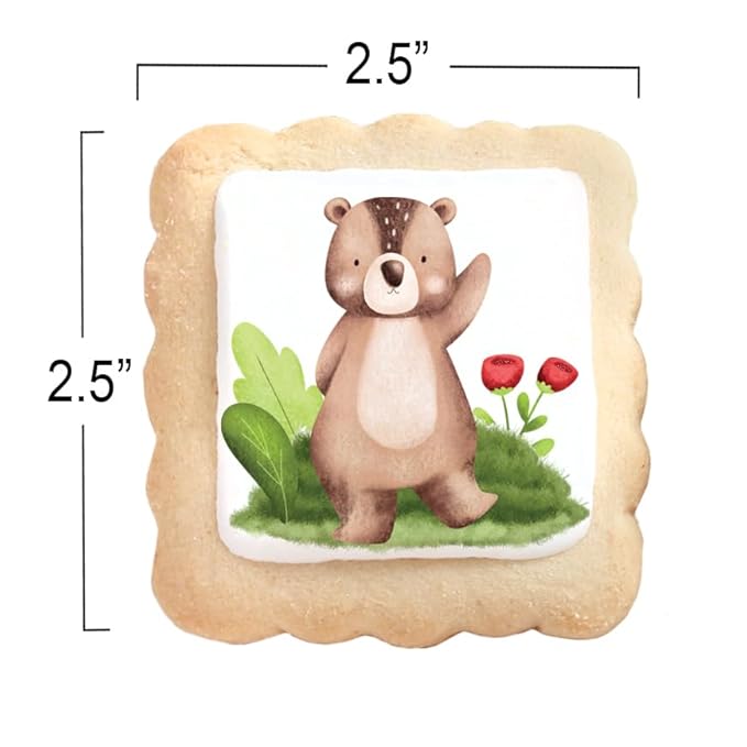 Woodland Cookies Baby Shower Birthday Themed | Individually Wrapped | Party Favors | 24 Pack Bulk | Forest Animals