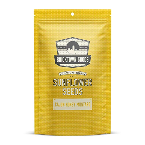Bricktown Goods Cajun Honey Mustard Flavored Sunflower Seeds - Boldly Seasoned and Roasted In-Shell Sunflower Seeds - 8 oz Total