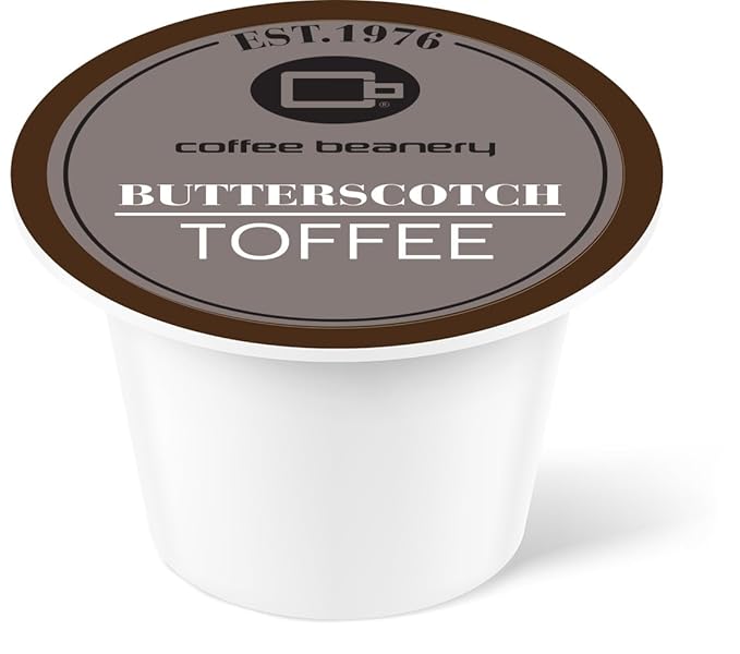 Butterscotch Toffee Coffee Pods by Coffee Beanery | 192ct Bulk Flavored Coffee Pods Medium Roast Coffee