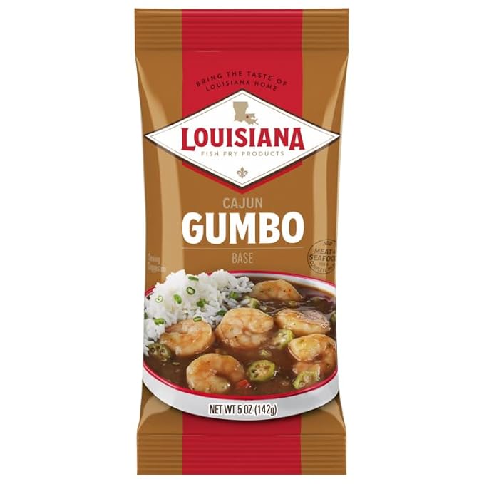 Louisiana Gumbo Base 5 oz. (Pack of 24) - Authentic Cajun Flavor for Delicious Gumbo - Just Add Your Choice of Meat and or Seafood Over Rice - By Louisiana Fish Fry