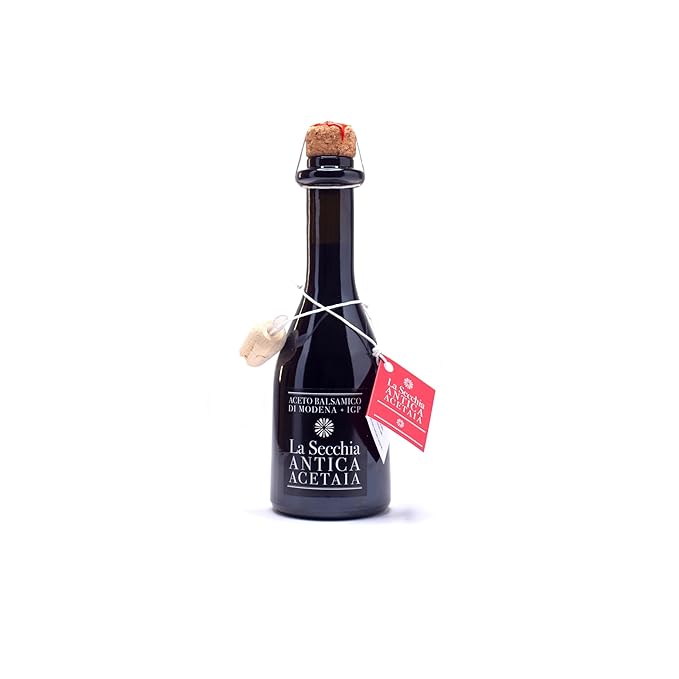 La Secchia Balsamic Vinegar of Modena PGI "One Star", Aged in Oak, Low Density, 250 ml Bottle with Cork Pourer