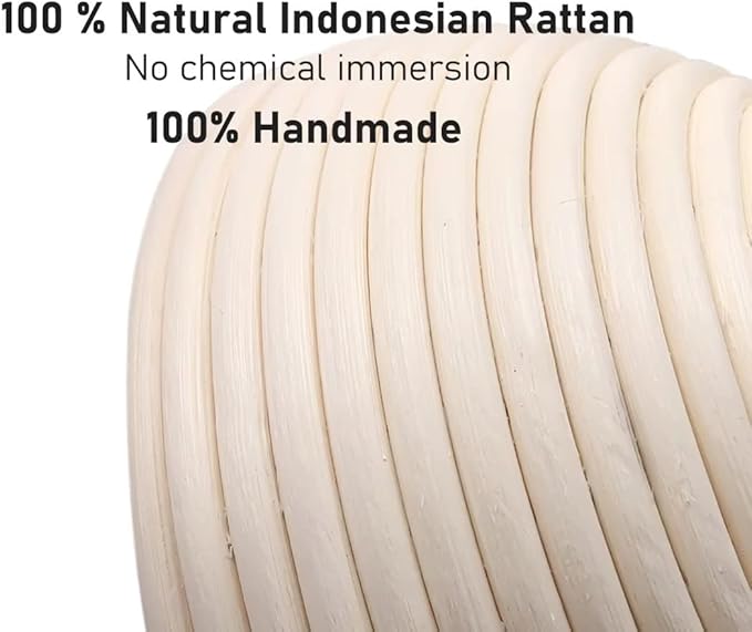 Banneton Basket for Bread Proofing, 8.5 inches Round Dough Proofing Bowls with Removable Liner, Good for Home Sourdough Bakers Baking, 2 Pack
