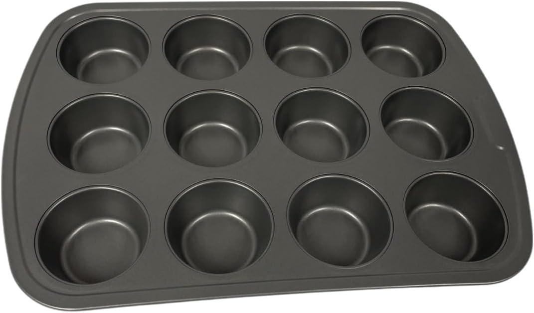 7-Piece Premium US Formulated Non-Stick, Bakeware Set PFAS-Free, 2 Cookie Sheet Pans, Round Cake Pan, Loaf Pan, Pizza Pan, Bake & Roast Pan, 12 Cup Muffin Pan