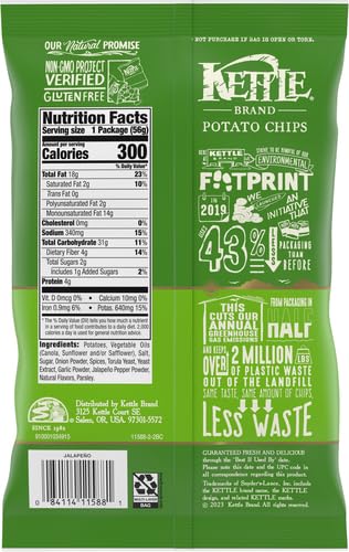 Kettle Brand Jalapeno Chips, 2-ounces (Pack of24)