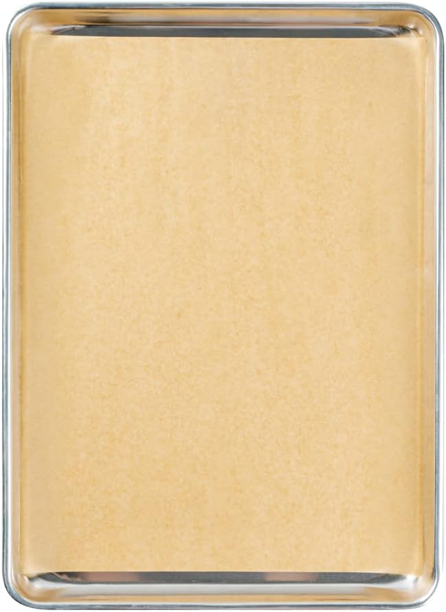 Restaurantware Pastry Tek 12 x 16 Inch Parchment Paper Sheets 200 Greaseproof Baking Sheets For Oven - Pre-Cut Double-Sided Silicone Coating Unbleached Paper Nonstick Baking Sheets Half-Size
