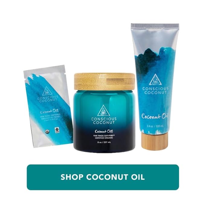 Conscious Coconut Travel-Ready Tube (3.4 oz) - Certified Organic & Fair Trade Coconut Oil for Skin, Health & Wellness - Raw, Virgin, TSA-Approved, Centrifuged, Cold-Pressed, Multipurpose Balm