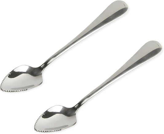 Chef Craft Select Serrated Grapefruit Spoon, 9 inch 2 piece set, Stainless Steel