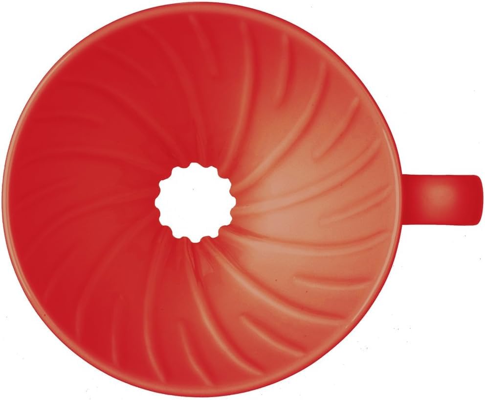 Hario V60 Ceramic Coffee Dripper, Size 02, Red
